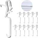 Clips for Hunter Douglas Blinds, 12Pcs Clear Valance Clips Replacement Parts for Hunter Douglas Country Woods and Faux Wood Blinds (Measures 3" Top to Bottom, 2-9/16" Clamp Area)