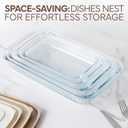 COOK WITH COLOR 8-Piece Deep Glass Baking Dish Set with Plastic Lids Casserole and Food Storage Containers for Lasagna, Leftovers Freezer-to-Oven, Microwave & Dishwasher Safe, Brown