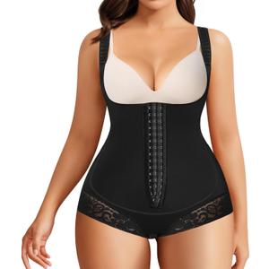 MERYOSZ Plus Size Bodysuit Fajas Colombianas Open Bust Shapewear for Women Tummy Control Body Shaper Butt Lifter Bodysuits (1X, Black) MERYOSZ Plus Size Bodysuit Fajas Colombianas Open Bust Shapewear for Women Tummy Control Body Shaper Butt Lifter Bodysuits (1X, Black)
