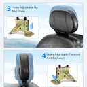 Benlari Driver Rider Backrest, Adjustable Detachable Rider Driver Backrest Fit for Harley Davidson Touring Road Glide Street Glide Electra Glide Road King 1988-2024 (Colored Zinc)