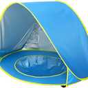 Tonlevo Pop-Up Baby Beach Tent with Pool, UV Protection Sun Shelter, 3-in-1 Canopy Design, Portable with Carrying Bag