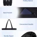 Ceneda Tote Bag for Women With 40oz Cup Holder, Puffer Work Laptop Tote Bag With Zipper for Travel, Teacher, Nurse (Black-1)