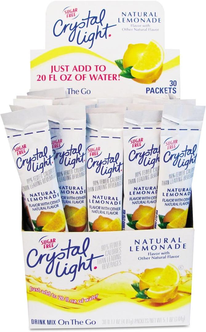 Crystal Light Products Crystal Light-Flavored Drink Mix, Lemonade, 30- 0.17 oz Packets beverage, PACK OF 1