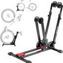 ROCKBROS Bike Stand 2-in-1 Vertical & Horizontal Bike Stand Floor Foldable Adjustable Bike Parking Rack for 24" -27.5" Mountain Road Bike Indoor Storage Garage