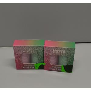 Wicked Heatless Curling Velcro Rollers Green/Pink (4pcs)