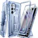 SUPCASE for Samsung Galaxy S23 Ultra Case with Stand, [Unicorn Beetle Pro] [2 Front Frames] [Built-in Screen Protector & Belt-Clip] Military-Grade Protection Phone Case for Galaxy S23 Ultra, FrostBlue