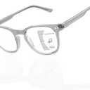 DEHOTRE Progressive Multifocus Reading Glasses for Men No Line Bifocal Transition Readers with Metal Core Wire, 2.0x