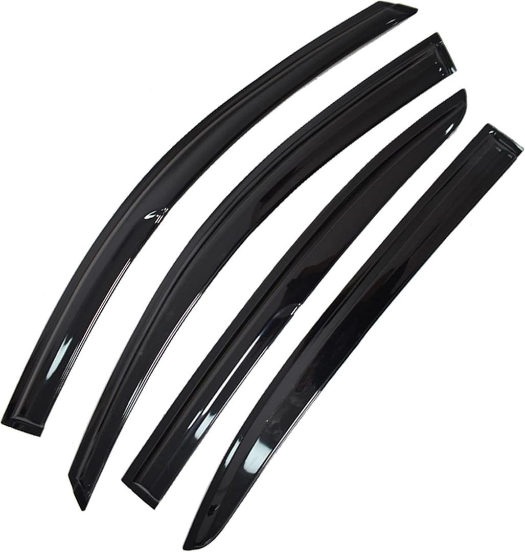 WFLNHB Outside 4 Pieces Black Window Visors Shade Sun Rain Wind Guards Deflectors Cover Acrylic Replacement for Accord 2008-2012