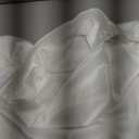 SOMTHRON Women's Elegant Satin Silk Blouse Cowl Neck Ruched Front Draped Long Sleeve Work Office Shirt Top (Large, White)