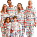 SPONGEBOB Family Matching Christmas Pajamas Set for Holiday Mommy and Me Cartoon Print Cozy Sleepwear for Kids & Adults (4-5T, White)