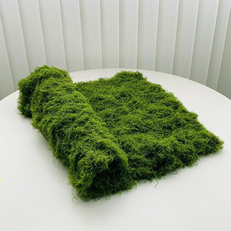 Artificial Moss mat, Green, 39.37 x 39.37 inches (Dark Green), Waterproof Indoor and Outdoor Decorative Moss mat, Fake Moss Wall Decorative Flower Decoration for Craftsmanship