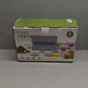 Freshmage 23oz Glass Meal Prep Containers with Lids, Airtight 3-Cup Glass Storage Containers Set, Heat-Resistant BPA-Free for Soup, Leftover, Microwave, Dishwasher, and Freezer Safe (6 Packs) (Multicolor)