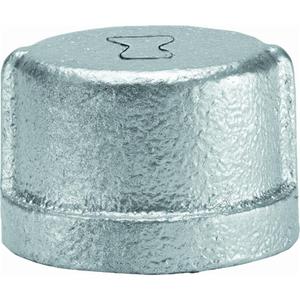 Anvil 8700132908, Malleable Iron Pipe Fitting, Cap, 2" NPT Female, Galvanized Finish