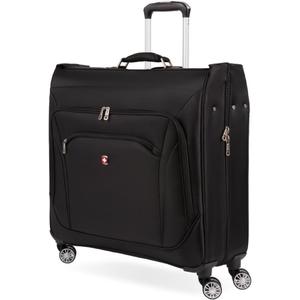 SwissGear 7895 Premium Garment Bag with Spinner Wheels, Bonus Hanging Feature, 24-Inch Luggage - Black