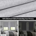 LazBlinds No Drill Roman Shades for Windows, Cordless Blackout Window Shades with UV Protection, Polyester Fabric for Bedroom & Living Room, 33" W x 64" H, Grey