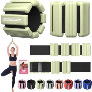 Pilates Wrist Ankle Weights for Women, Wearable Strong Arm & Leg Weights Set of 2(1 lb/2.2 lbs Each), Adjustable Ankle Weights for Walking, Yoga, Dance, Barre, Gym