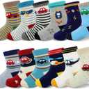 Baby Socks, Non Slip Grip Ankle Socks Cotton for Infants Toddlers Kids Boys Girls Child Newborn Unisex Breathable, Small