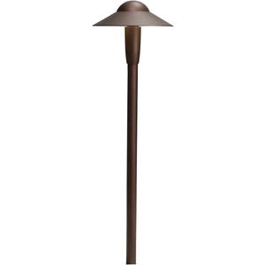 Kichler Outdoor LED Dome Path Light in Textured Architectural Bronze, 12V Landscape Lighting Fixture, 15870AZT30R