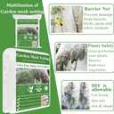 Garden Mesh Netting Kit,10 x 30FT Ultra Fine Netting with 6 Sets Fiberglass Garden Hoops for Raised Beds Vegetable Plants Fruits Greenhouse Row Cover Birds Animals Barrier Protection Net