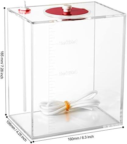 Aquarium Choice Acryli Made Liquid Storage Bucket Dosing Pump Reservoir Container (6.3 * 4.25 * 7.28 Inch;2500ml/2.5L)