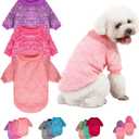 3 Pack Dog Sweater, Dog Sweaters for Small Dogs, Warm Soft Pet Clothes for Puppy, Medium Large Cat, Dogs Girl or Boy, Dog Shirt for Winter Christmas (Pink+Purple+HotPink, Medium)