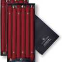 Colonial Candle Unscented Taper Candle, Classic Collection, Traditional Cranberry, 12 In, Pack of 12 - Up to 10 Hours Burn
