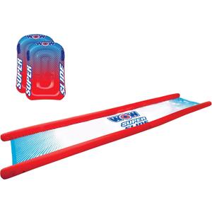 Wow Sports Super Inflatable Lawn Water Slide - 25 ft - Zigzag Sprinklers - Includes 2 Sleds - Kids & Adults