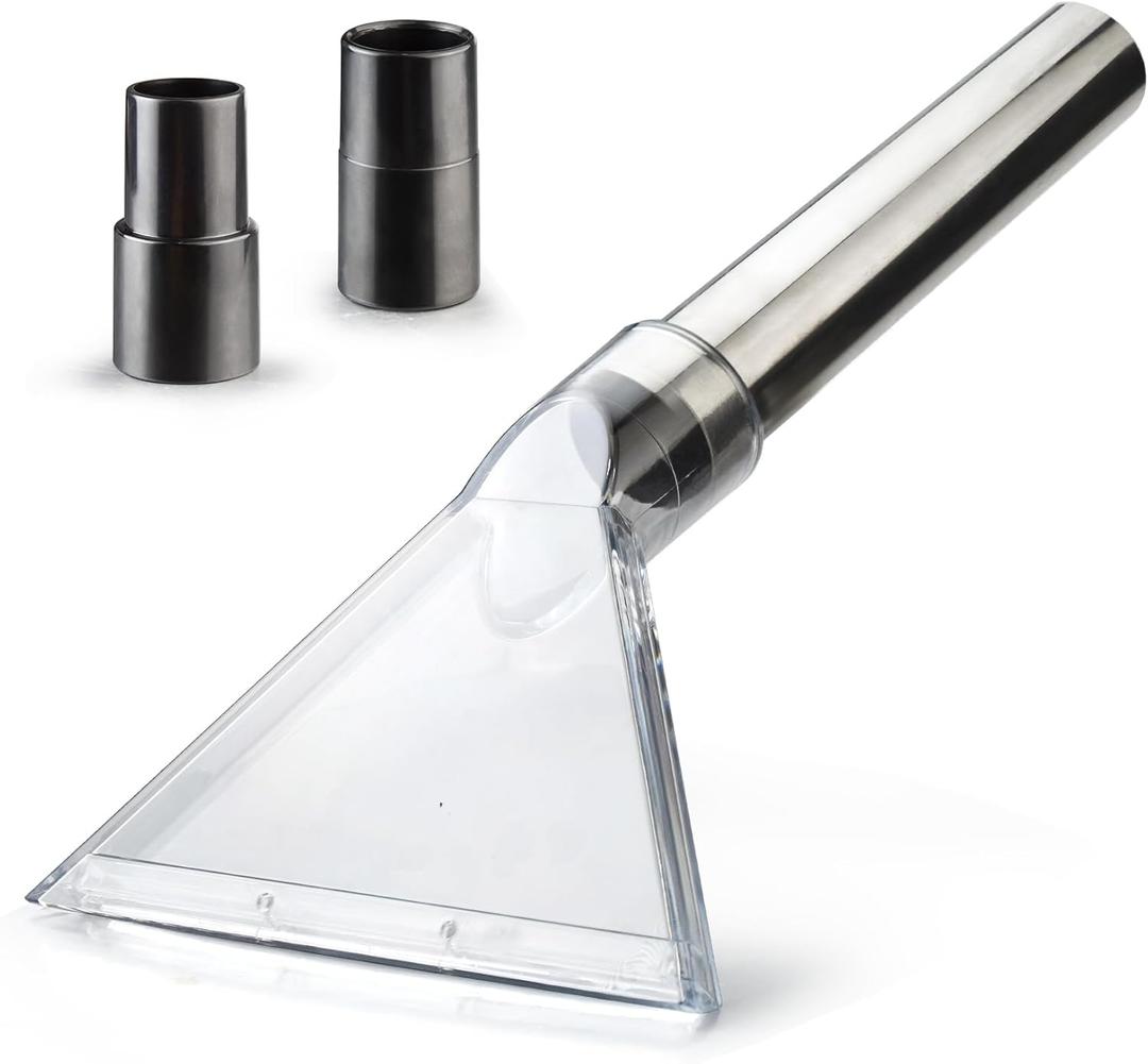 Universal Clear Vacuum Extraction Accessory Compatible with All Shop Vac Extractor with 1-7/8", 1-1/4" Adapters Wet Dry Vacuum Cleaner Attachments for Upholstery Carpet Cleaning Car Detailing (Large)