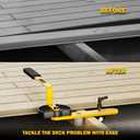 Deck Board Straightener Tool - Heavy Duty Straightener Tool, Quick Install & Foldable Design to Correct Gaps & Misalignment in Seconds, Upgraded
