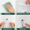 2 x Picture Hangers Without Nails, No Damage Picture Hooks, 20 Counts Adhesive Hooks on Kitchen,Bathroom,Bedroom and Office, 13 lbs Load max