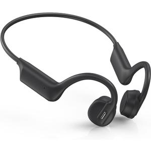 Helix
Bone Conduction Headphones, Open Ear Headphones Wireless Bluetooth 5.3 with Mic, IPX5 Waterproof Sweatproof Sport Earphones for Running, Cycling, Workout (Black)
