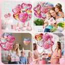 30Pcs Happy Mother's Day Balloons Set, 18'' 18pcs and 10'' 12pcs, Mom Balloons, Aluminum Foil Balloons for Mother's Day Decorations, Party Supplies and Grandmother's Birthday
