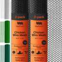 MaPorch Plastic Wire Mesh Fence - Black, 15.71" x 10 ft, 2 Pack - Plastic Chicken Wire Fencing for Dogs, Rabbits & Poultry - Chicken Netting Barrier - Balcony Netting for Pets - Balcony Cat Barrier