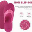 COFACE Womens Flip Flops with Comfortable Arch Support Ladies Dressy Lightweight Wedge Flip-Flops Summer Soft Yoga Mat Platform Thong Sandals for Beach, Hot Pink Size 9 (Red)