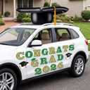Xuhal 2026 Graduation Car Decoration 23'' Large Inflatable Grad Cap Car Decor Congrats Grad Letter 2026 PVC Inflatable Cap for Senior High School Collage Graduation Parade Party Decor(Green, Gold)