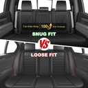AOMSAZTO Seat Covers Custom Fit for 2007-2024 2025 2026 Chevrolet Chevy Silverado GMC Sierra 1500 2500 3500HD Crew Double Extended Cab Leather Truck Seat Covers (Diamond,Black&Grey)