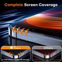 TOCOL for iPhone 15 Pro Max Screen Protector 9H Hardness Military Grade Shatterproof HD Tempered Glass for Full Coverage Easy Installation 2 Pack