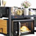 Microwave Oven Rack,Expandable Countertop Microwave Stand with.