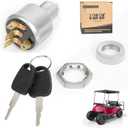 10L0L Ignition Switch for EZGO Golf Carts (1981-Up) - 4-Terminal Key Starter Switch Compatible with TXT, Workhorse, ST, Shuttle & Medalist Models - Replace OEM 33639-G01 (Standard Key)