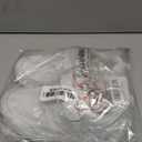 Boys Girls Tennis Shoes Leather Running Sneakers Hook & Loop Kids School Cheer Shoes (2 Big Kid, White)