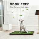 HQ4US 4LEGS Dog Grass Pad with Tray, Dog Litter Box with Odor Free Artificial Grass Pee Pads for Dogs Potty Tray with Hemmed Edge, Realistic for Indoor Balcony, Size: XL - 45" x 34" for Dog＜ 38'' Length