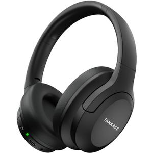 Active Noise Cancelling Headphones, Wireless Over Ear Bluetooth Headphones,100H Play Time Bluetooth Headphone with Microphone,Lightweight and Foldable Comfortable Deep Bass for Work/Gym Black