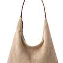 Suede Shoulder Bag for Women Suede Purse Boho Bags Slouchy Tote Bag Satchels Trendy Crescent Crossbody Bag Handbag