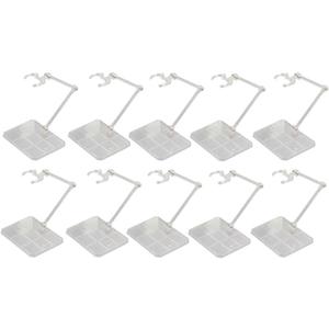 Migaven Action Figure Stand, 10pcs Assembly Action Figure Display Holder Base Doll Model Support Display Stand Compatible with HG RG SD SHF Gundam 1/144 Toy Clear