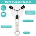 Jar Opener for Weak Hands, Seniors & Arthritis Adjustable 4-in-1 Bottle & Can Opener with Non-Slip Pad for Large Pickle Jars, Soda, Wine Left-Handed & Kid-Friendly, Dishwasher Safe