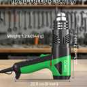 Heat Gun 1800W Fast Heating 122-1202 Heavy Duty Hot Air Gun Variable Temperature Control Overheat Protection 2 Speed Air Flow with 4 Nozzles for Crafts, Shrinking Tubing, Vinyl Wrap (SG-1004)