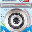 Kitchen SinkShroom Revolutionary Clog-Free Stainless Steel Sink Strainer, Chrome Gray 2 Pack