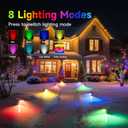 Plovora Color Changing Solar Spot Lights Outdoor with PC Light Guide Column, 8 Lighting Modes Christmas Outdoor Spotlight, IP65 Waterproof RGB Solar Spotlight for Garden Yard Tree Pathway, 4Pack