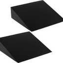 DEAYOU 2 Pack Yoga Foam Wedge, 13" EVA Foam Wedge Block for Exercise, Back Support, Footrest Cushion (Black)