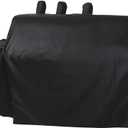 Heavy Duty Waterproof Grill Cover for Char-Griller Duo 5050/5650 Gas and Charcoal Dual Fuel Grill Without Side Fire Box, Black